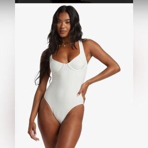 Billabong Tanlines Emma Underwire One-Piece Swimsuit - cream off white